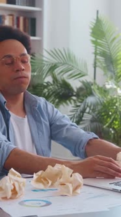 Creative Brainstorming Session in a Home Office with Nature Surroundings