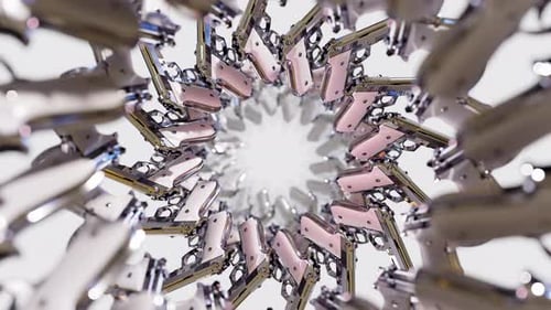 Circular de rifles que forma un túnel profundo 04 4K
