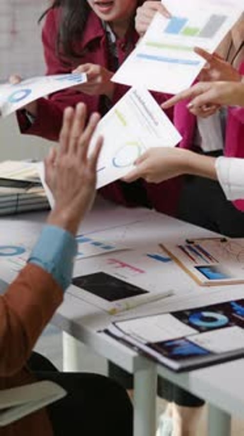 Group of teamwork businessman working and brainstorming in office