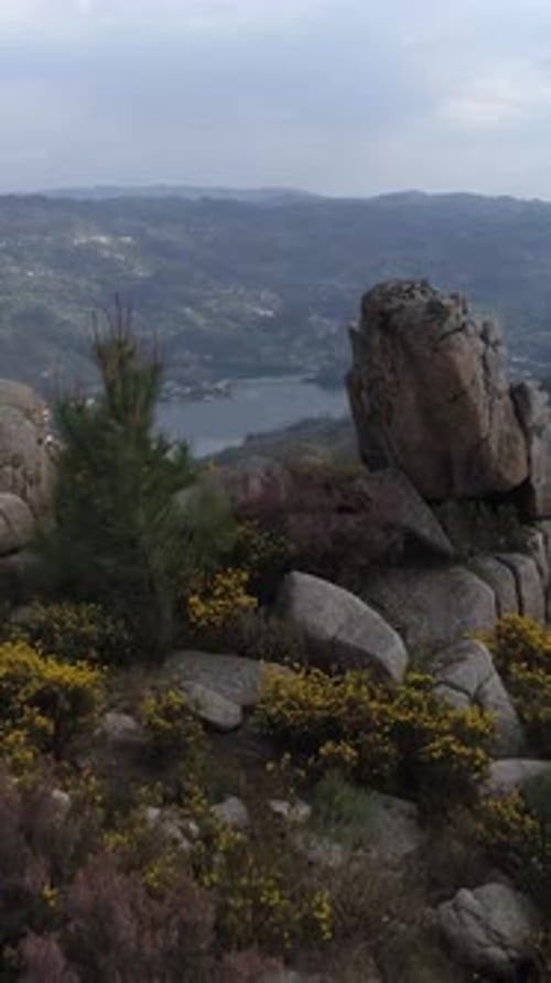 Vertikales Video einer wunderschönen Berglandschaft