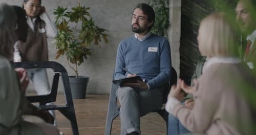 Therapy Session in Modern Office