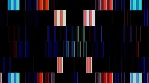 3D Abstract shining bright lines set wave, colorful, black background