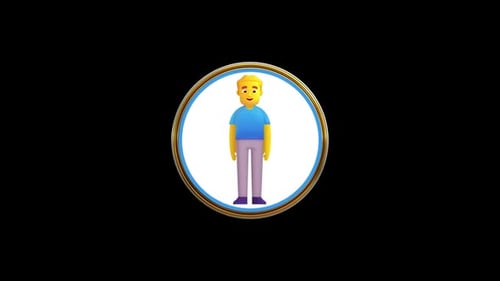 Man Standing 3d Icon
