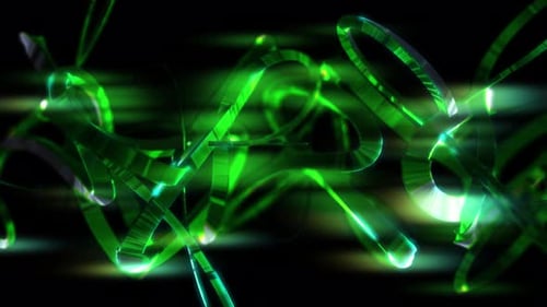 Green Fractal Abstract Reflection Background Loopable 4K