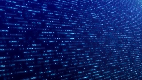 Futuristic Information Technology Background: High-Tech Binary Code Animation