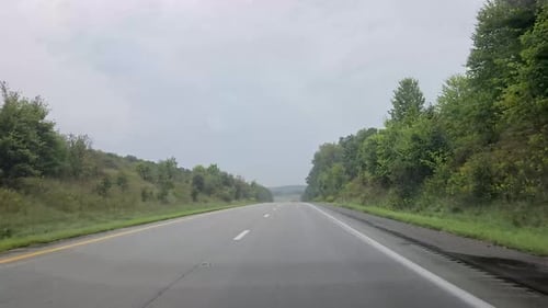 Quiet Open Highway on a Cloudy Day
