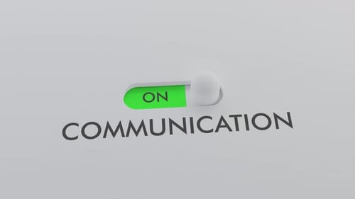 Switching on the COMMUNICATION switch