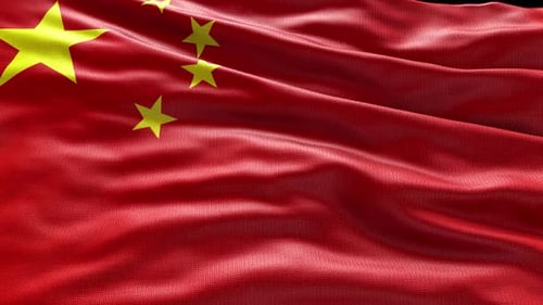 Realistic Waving Flag of China Loop for National Events