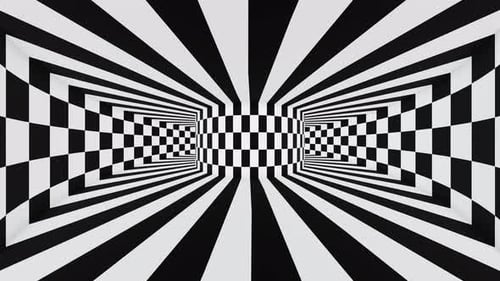 Hypnotic Optical Illusion Tunnel Animated Background