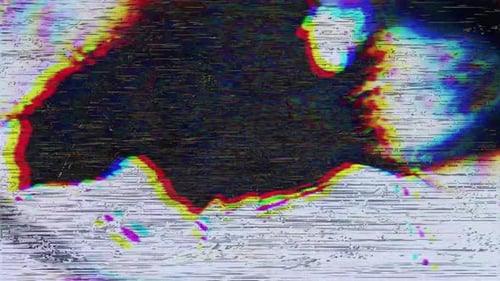 Digital Glitch Transition with Static Noise Overlay