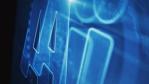 Tecnología de inteligencia artificial, bucle de símbolos de IA, concepto