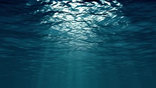 Seamless Loop of Underwater Ocean Light Rays