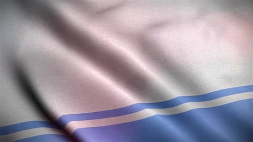 Dynamic Waving Flag Background with Colorful Light Flares