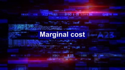 Marginal Cost Words In Economics Hi Tech Backgrounds