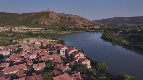 Panoramic Views Of Mtskheta From The River Side