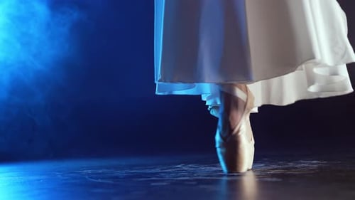 Graceful Ballerina Performing Delicate Pointe Movements