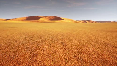 Erkunden Sie die weite Schönheit einer Wüstenlandschaft unter strahlender Sonne