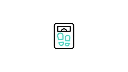 Animated Weighing Scale Icon for Health and Fitness