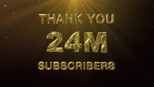 Golden Thank You Subscribers Milestone Celebration