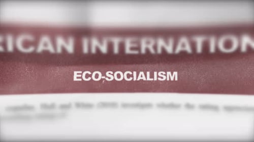 Eco Socialism Breaking News Photoreal Newspaper
