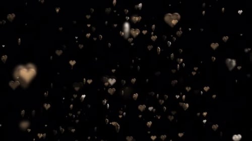 Gold Hearts Overlay Loop