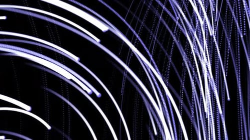 Abstract Digital Glowing Light Trails Background