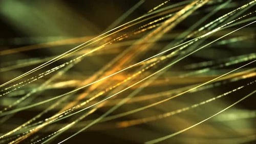 Abstract Flowing Glowing Lines and Particles Background Animation