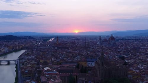 Florence Skyline at Sunset, Tuscany, Italy