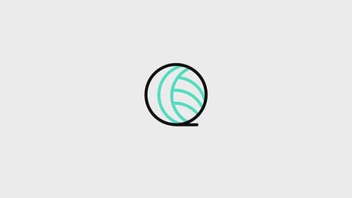 Animated Line Art Yarn Ball Icon
