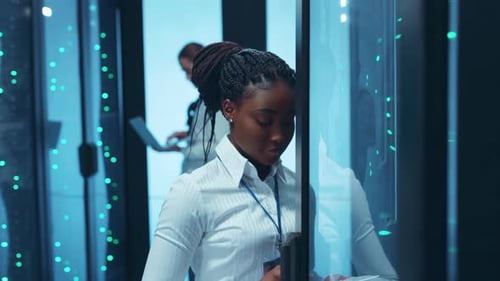 IT Technicians Working in a Data Center