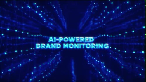 Futuristic Digital Grid Flowing Background with Text Reveal