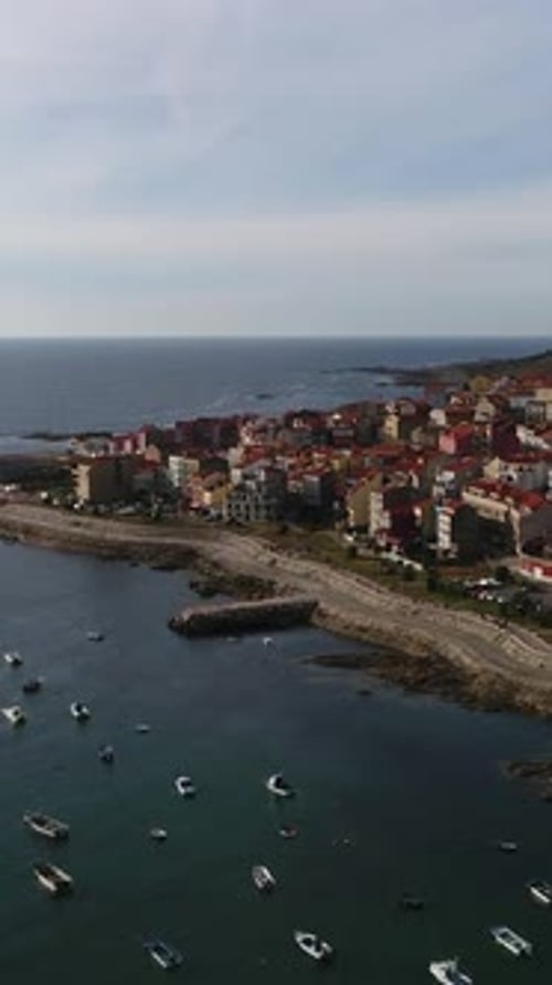 Vertical Video City and Marine of A Guarda Galicia Spain
