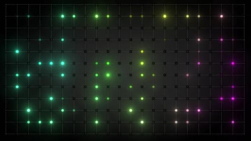 Colorful Flashing Lights Grid Loop Background