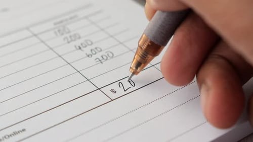 Giving a Signature on a Cash Voucher