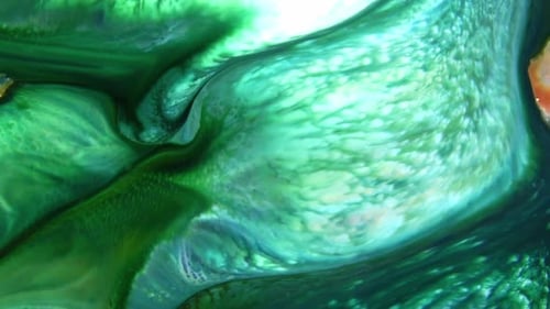 Swirling Green Liquid Abstract Background