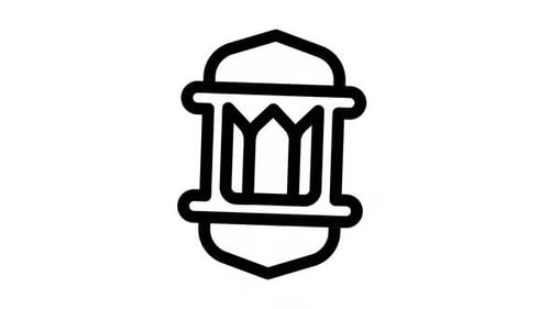 Ramadan Lantern Line Art Sketch Drawing Animation