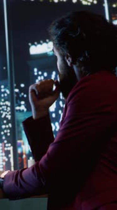 Vertical Video Financial Inspector Studies Business Fiscal Records and Resources
