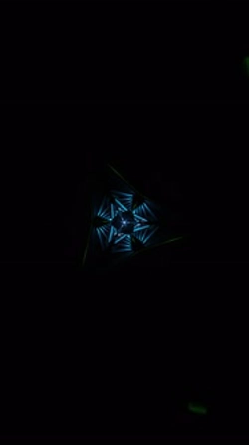 Vertikales Video mit abstrakten lebendigen Formen und leuchtenden Lichtern