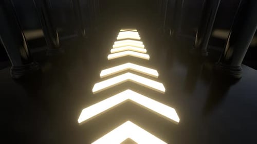 Arrow Neon Background 01 4k