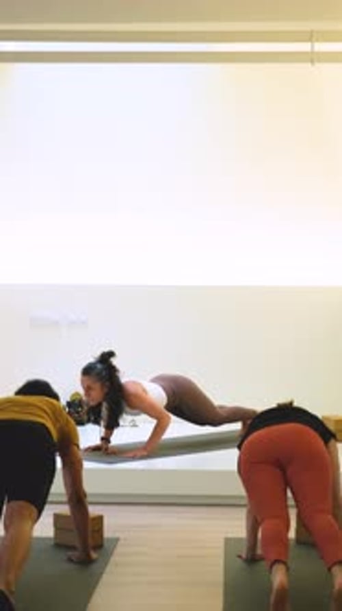 Yoga Class Exercise at Fitness Studio