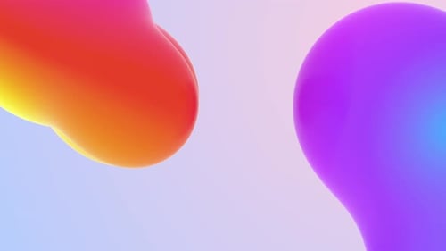 Beautiful organic cgi metamorphoses mixing colourful backdrop animations