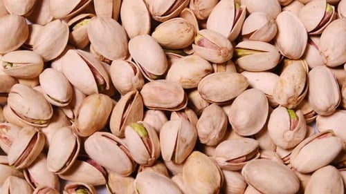 Heap of Shelled Pistachios Close Up