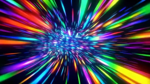 Boucle colorée Hyperspace Warp Speed Light Streaks