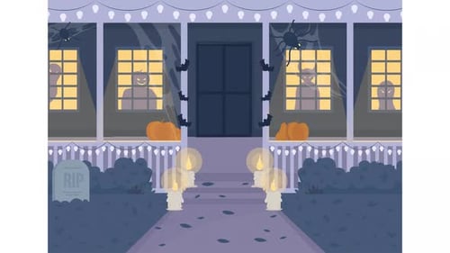 Animated Monster House Illustration