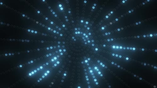 Fondo de VJ animado LED de círculo azul