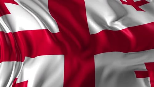 Realistic Waving Flag of Georgia Animation for National Identity
