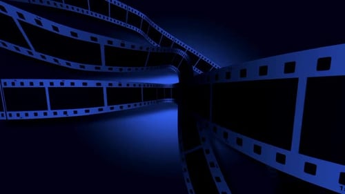Animationsschleife mit blauen leuchtenden Streifen