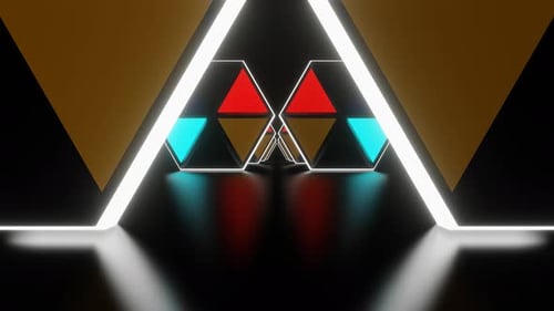 Multicolor Flashing Hexagon Area Background Vj Loop In 4K