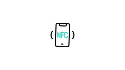 Animated Flat Design NFC Phone Icon