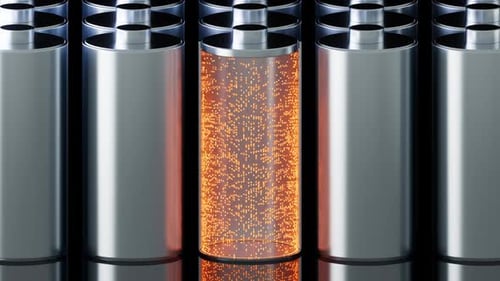 Modern Battery Charging Loop Animation